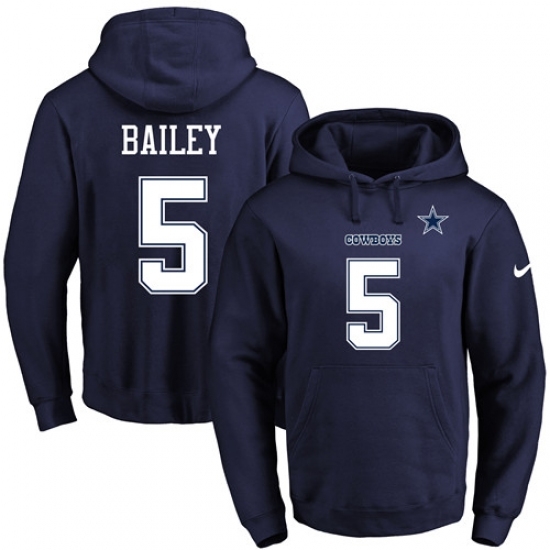 NFL Mens Nike Dallas Cowboys 5 Dan Bailey Navy Blue Name Number Pullover Hoodie NFL Mens Nike Dallas Cowboys 5 Dan Bailey Navy Blue Name Number Pullover Hoodie