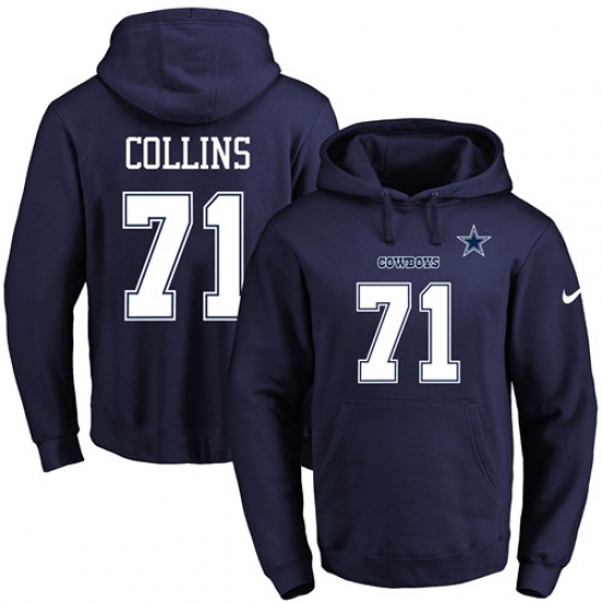 NFL Mens Nike Dallas Cowboys 71 Lael Collins Navy Blue Name Number Pullover Hoodie NFL Mens Nike Dallas Cowboys 71 Lael Collins Navy Blue Name Number Pullover Hoodie