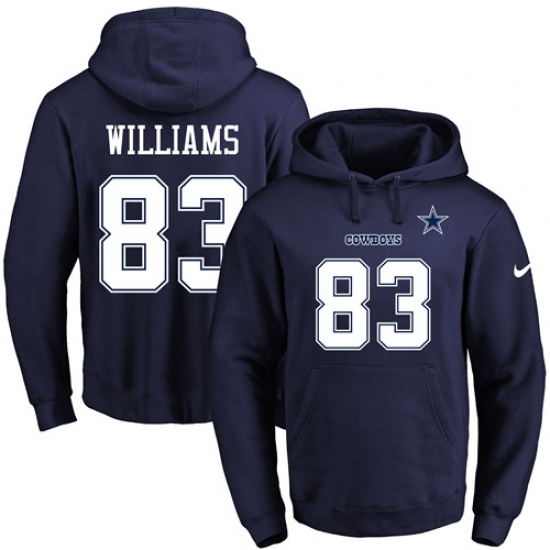 NFL Mens Nike Dallas Cowboys 83 Terrance Williams Navy Blue Name Number Pullover Hoodie NFL Mens Nike Dallas Cowboys 83 Terrance Williams Navy Blue Name Number Pullover Hoodie