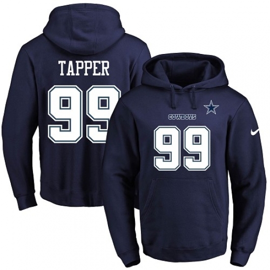 NFL Mens Nike Dallas Cowboys 99 Charles Tapper Navy Blue Name Number Pullover Hoodie NFL Mens Nike Dallas Cowboys 99 Charles Tapper Navy Blue Name Number Pullover Hoodie