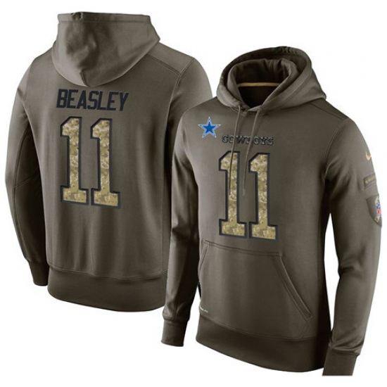 NFL Nike Dallas Cowboys 11 Cole Beasley Green Salute To Service Mens Pullover Hoodie NFL Nike Dallas Cowboys 11 Cole Beasley Green Salute To Service Mens Pullover Hoodie