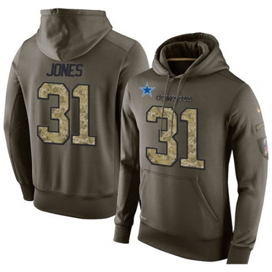 NFL Nike Dallas Cowboys 31 Byron Jones Green Salute To Service Mens Pullover Hoodie NFL Nike Dallas Cowboys 31 Byron Jones Green Salute To Service Mens Pullover Hoodie