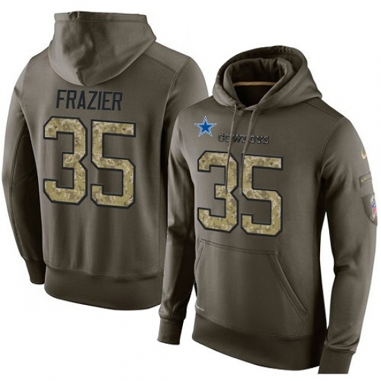 NFL Nike Dallas Cowboys 35 Kavon Frazier Green Salute To Service Mens Pullover Hoodie NFL Nike Dallas Cowboys 35 Kavon Frazier Green Salute To Service Mens Pullover Hoodie