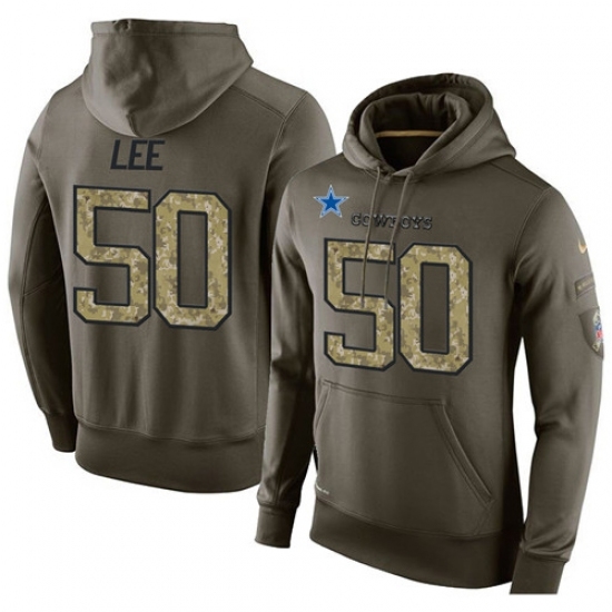 NFL Nike Dallas Cowboys 50 Sean Lee Green Salute To Service Mens Pullover Hoodie NFL Nike Dallas Cowboys 50 Sean Lee Green Salute To Service Mens Pullover Hoodie