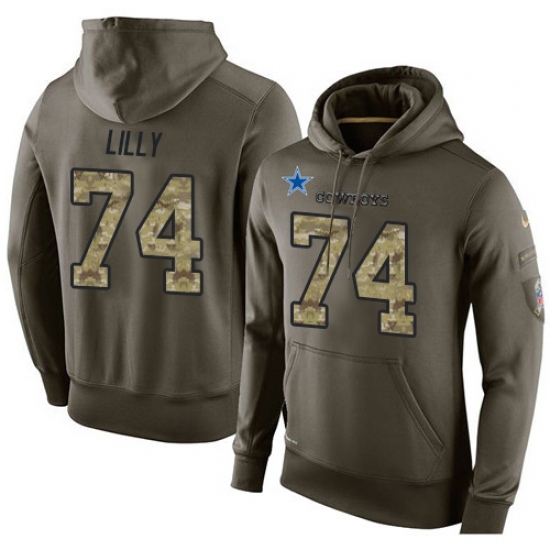 NFL Nike Dallas Cowboys 74 Bob Lilly Green Salute To Service Mens Pullover Hoodie NFL Nike Dallas Cowboys 74 Bob Lilly Green Salute To Service Mens Pullover Hoodie