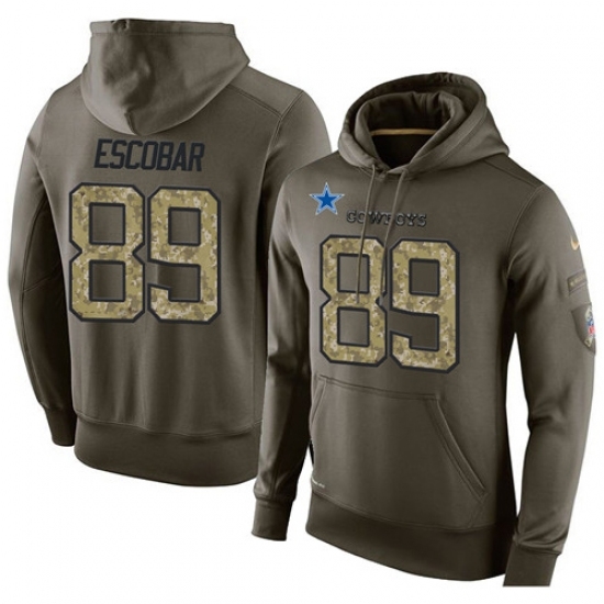 NFL Nike Dallas Cowboys 89 Gavin Escobar Green Salute To Service Mens Pullover Hoodie NFL Nike Dallas Cowboys 89 Gavin Escobar Green Salute To Service Mens Pullover Hoodie