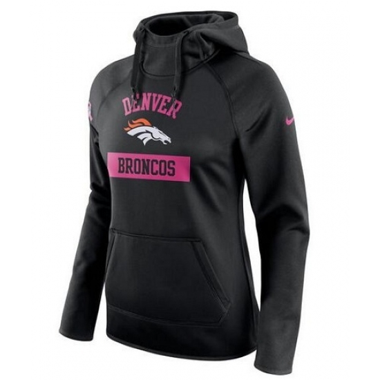 NFL Denver Broncos Nike Womens Breast Cancer Awareness Circuit Performance Pullover Hoodie Black NFL Denver Broncos Nike Womens Breast Cancer Awareness Circuit Performance Pullover Hoodie Black