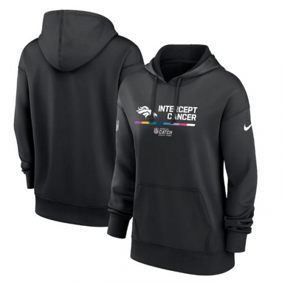 Women Denver Broncos 2022 Black NFL Crucial Catch Therma Performance Pullover Hoodie Women Denver Broncos 2022 Black NFL Crucial Catch Therma Performance Pullover Hoodie