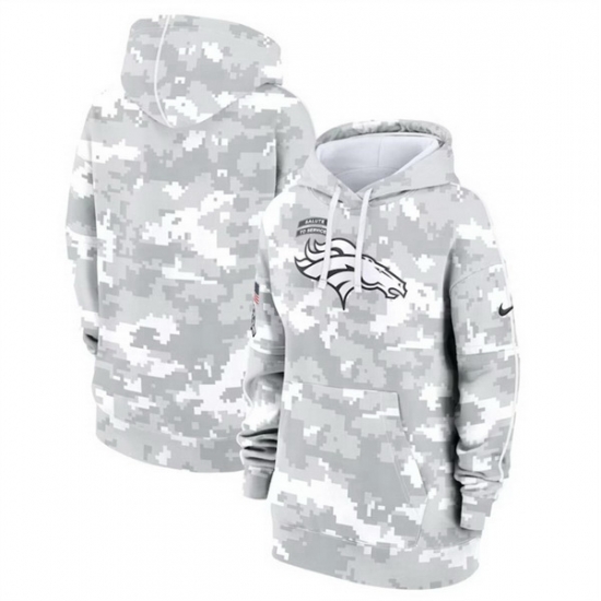 Women Denver Broncos 2024 Arctic Camo Salute To Service Club Fleece Pullover Hoodie Women Denver Broncos 2024 Arctic Camo Salute To Service Club Fleece Pullover Hoodie
