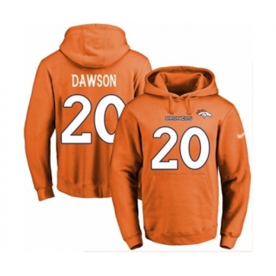 Football Mens Denver Broncos 20 Duke Dawson Orange Name Number Pullover Hoodie Football Mens Denver Broncos 20 Duke Dawson Orange Name Number Pullover Hoodie