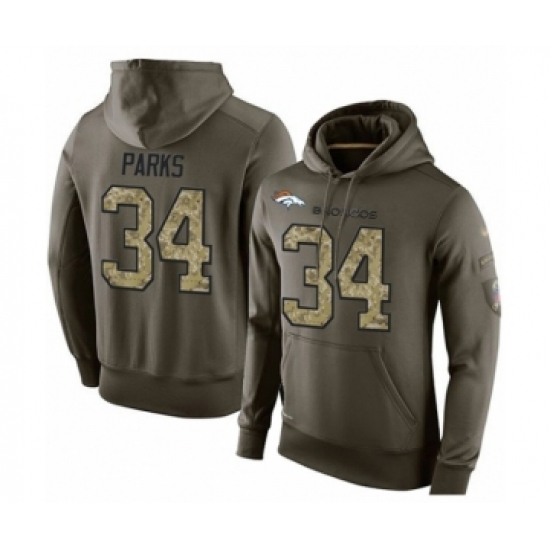 Football Mens Denver Broncos 34 Will Parks Green Salute To Service Pullover Hoodie Football Mens Denver Broncos 34 Will Parks Green Salute To Service Pullover Hoodie