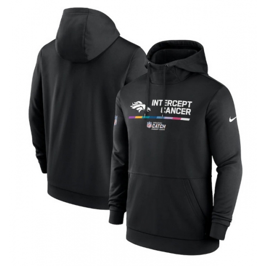Men Denver Broncos 2022 Black Crucial Catch Therma Performance Pullover Hoodie Men Denver Broncos 2022 Black Crucial Catch Therma Performance Pullover Hoodie