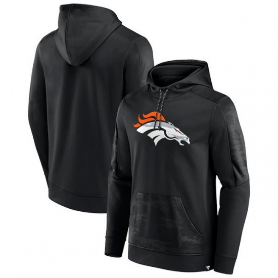 Men Denver Broncos Black On The Ball Pullover Hoodie Men Denver Broncos Black On The Ball Pullover Hoodie