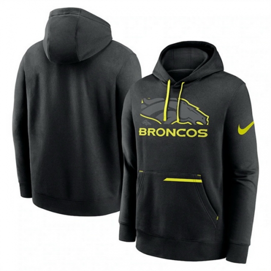 Men Denver Broncos Black Volt Pullover Hoodie Men Denver Broncos Black Volt Pullover Hoodie