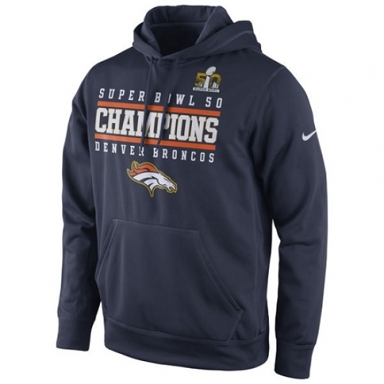 NFL Denver Broncos Nike Super Bowl 50 Champions Celebration Performance Hoodie Navy NFL Denver Broncos Nike Super Bowl 50 Champions Celebration Performance Hoodie Navy