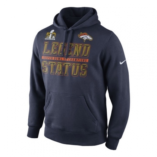 NFL Denver Broncos Nike Super Bowl 50 Champions Parade Hoodie Navy NFL Denver Broncos Nike Super Bowl 50 Champions Parade Hoodie Navy