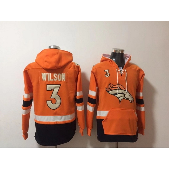 NFL Men Denver Broncos 3 Russell Wilson Stitched Hoodie NFL Men Denver Broncos 3 Russell Wilson Stitched Hoodie