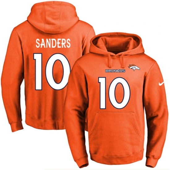 NFL Mens Nike Denver Broncos 10 Emmanuel Sanders Orange Name Number Pullover Hoodie NFL Mens Nike Denver Broncos 10 Emmanuel Sanders Orange Name Number Pullover Hoodie
