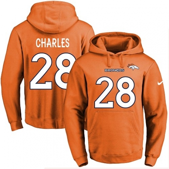 NFL Mens Nike Denver Broncos 28 Jamaal Charles Orange Name Number Pullover Hoodie NFL Mens Nike Denver Broncos 28 Jamaal Charles Orange Name Number Pullover Hoodie