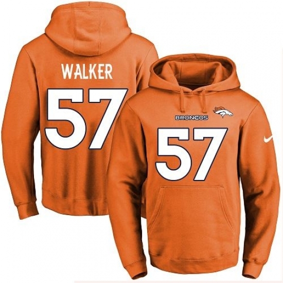 NFL Mens Nike Denver Broncos 57 Demarcus Walker Orange Name Number Pullover Hoodie NFL Mens Nike Denver Broncos 57 Demarcus Walker Orange Name Number Pullover Hoodie