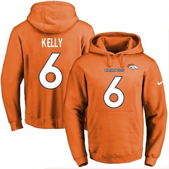 NFL Mens Nike Denver Broncos 6 Chad Kelly Orange Name Number Pullover Hoodie NFL Mens Nike Denver Broncos 6 Chad Kelly Orange Name Number Pullover Hoodie