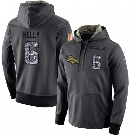 NFL Mens Nike Denver Broncos 6 Chad Kelly Stitched Black Anthracite Salute to Service Player Performance Hoodie NFL Mens Nike Denver Broncos 6 Chad Kelly Stitched Black Anthracite Salute to Service Player Performance Hoodie