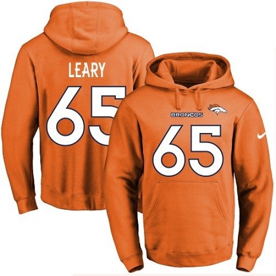 NFL Mens Nike Denver Broncos 65 Ronald Leary Orange Name Number Pullover Hoodie NFL Mens Nike Denver Broncos 65 Ronald Leary Orange Name Number Pullover Hoodie