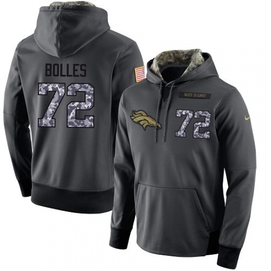 NFL Mens Nike Denver Broncos 72 Garett Bolles Stitched Black Anthracite Salute to Service Player Performance Hoodie NFL Mens Nike Denver Broncos 72 Garett Bolles Stitched Black Anthracite Salute to Service Player Performance Hoodie