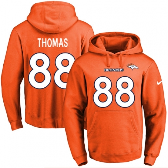 NFL Mens Nike Denver Broncos 88 Demaryius Thomas Orange Name Number Pullover Hoodie NFL Mens Nike Denver Broncos 88 Demaryius Thomas Orange Name Number Pullover Hoodie