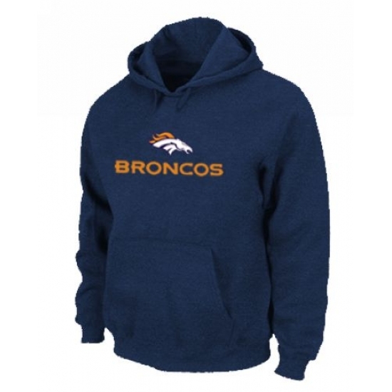 NFL Mens Nike Denver Broncos Authentic Logo Pullover Hoodie Blue NFL Mens Nike Denver Broncos Authentic Logo Pullover Hoodie Blue