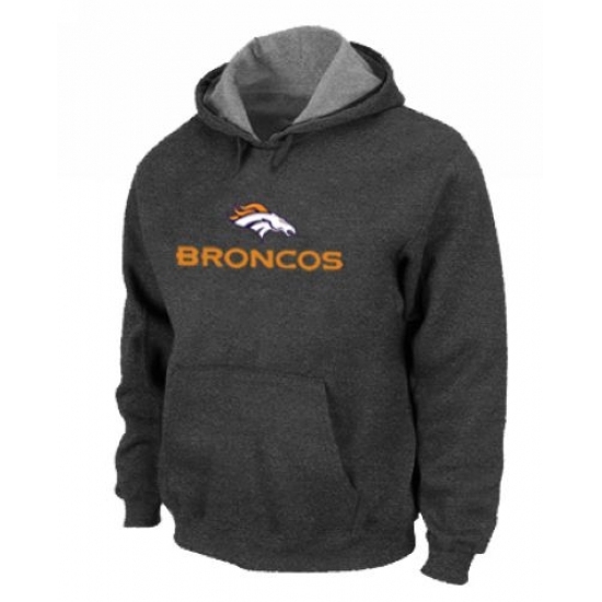 NFL Mens Nike Denver Broncos Authentic Logo Pullover Hoodie Dark Grey NFL Mens Nike Denver Broncos Authentic Logo Pullover Hoodie Dark Grey