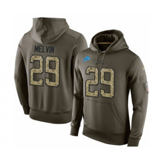 Football Mens Detroit Lions 29 Rashaan Melvin Green Salute To Service Pullover Hoodie Football Mens Detroit Lions 29 Rashaan Melvin Green Salute To Service Pullover Hoodie