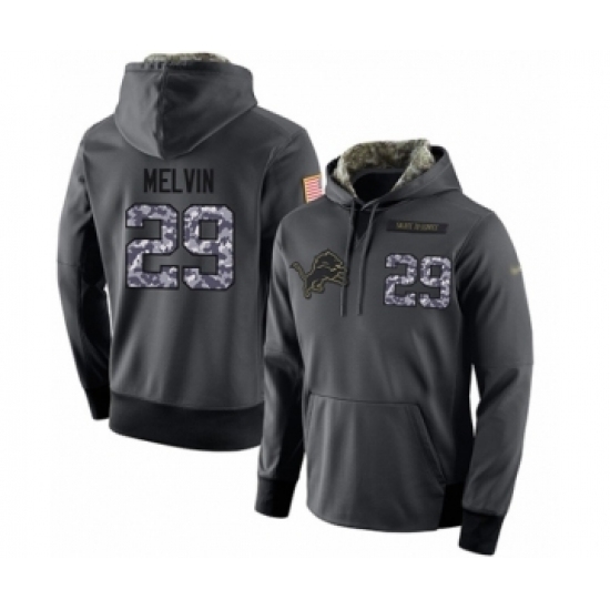 Football Mens Detroit Lions 29 Rashaan Melvin Stitched Black Anthracite Salute to Service Player Performance Hoodie Football Mens Detroit Lions 29 Rashaan Melvin Stitched Black Anthracite Salute to Service Player Performance Hoodie