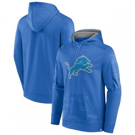 Men Detroit Lions Blue On The Ball Pullover Hoodie Men Detroit Lions Blue On The Ball Pullover Hoodie
