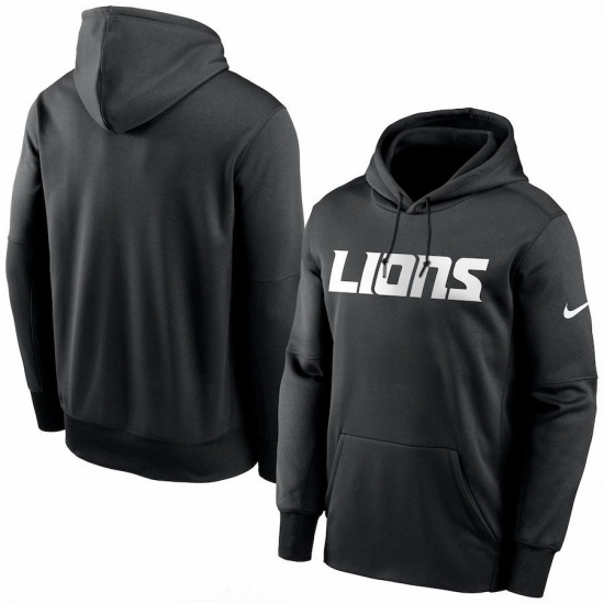 Men Detroit Lions Nike Fan Gear Wordmark Performance Pullover Hoodie Black Men Detroit Lions Nike Fan Gear Wordmark Performance Pullover Hoodie Black