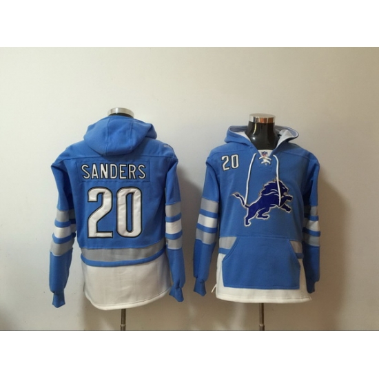 Men Nike Detroit Lions Barry Sanders 20 NFL Winter Thick Hoodie Men Nike Detroit Lions Barry Sanders 20 NFL Winter Thick Hoodie