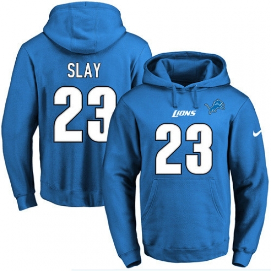 NFL Mens Nike Detroit Lions 23 Darius Slay Blue Name Number Pullover Hoodie NFL Mens Nike Detroit Lions 23 Darius Slay Blue Name Number Pullover Hoodie