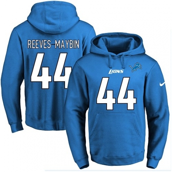 NFL Mens Nike Detroit Lions 44 Jalen Reeves Maybin Blue Name Number Pullover Hoodie NFL Mens Nike Detroit Lions 44 Jalen Reeves Maybin Blue Name Number Pullover Hoodie