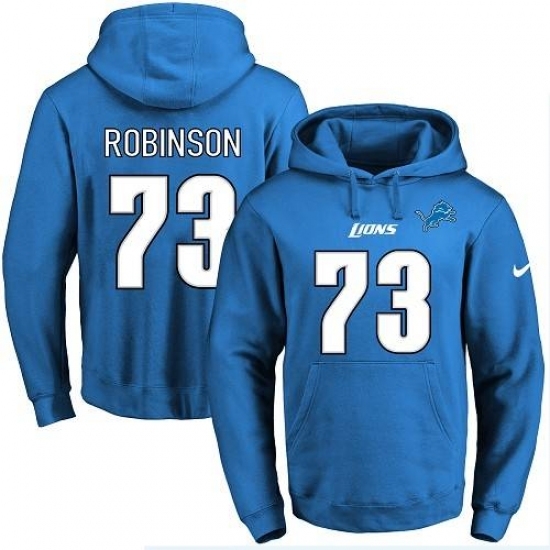 NFL Mens Nike Detroit Lions 73 Greg Robinson Blue Name Number Pullover Hoodie NFL Mens Nike Detroit Lions 73 Greg Robinson Blue Name Number Pullover Hoodie