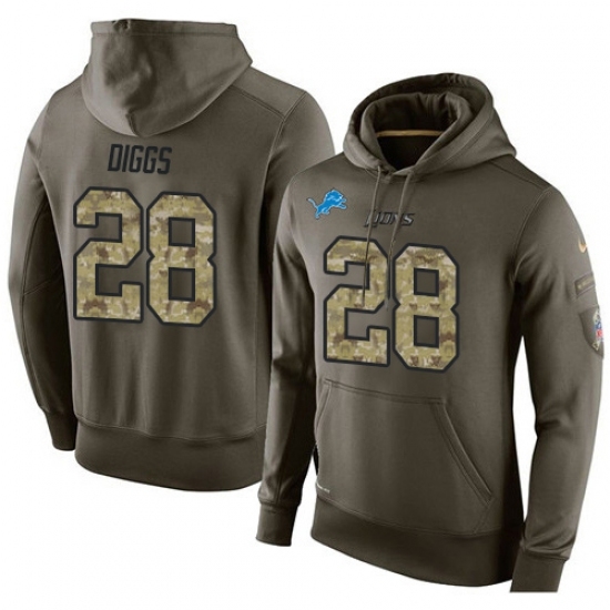 NFL Nike Detroit Lions 28 Quandre Diggs Green Salute To Service Mens Pullover Hoodie NFL Nike Detroit Lions 28 Quandre Diggs Green Salute To Service Mens Pullover Hoodie