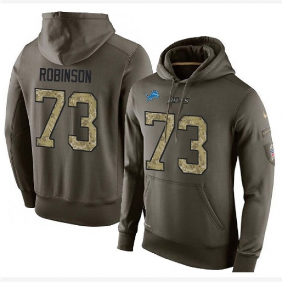 NFL Nike Detroit Lions 73 Greg Robinson Green Salute To Service Mens Pullover Hoodie NFL Nike Detroit Lions 73 Greg Robinson Green Salute To Service Mens Pullover Hoodie
