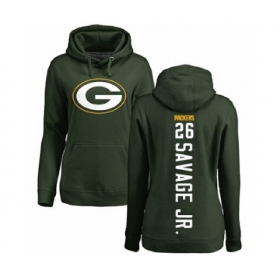 Football Womens Green Bay Packers 26 Darnell Savage Jr Green Backer Hoodie Football Womens Green Bay Packers 26 Darnell Savage Jr Green Backer Hoodie
