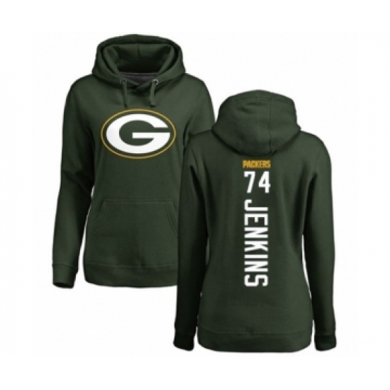 Football Womens Green Bay Packers 74 Elgton Jenkins Green Backer Hoodie Football Womens Green Bay Packers 74 Elgton Jenkins Green Backer Hoodie