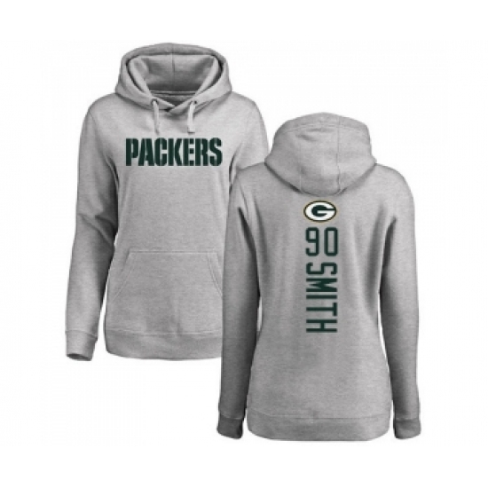 Football Womens Green Bay Packers 90 ZaDarius Smith Ash Backer Hoodie Football Womens Green Bay Packers 90 ZaDarius Smith Ash Backer Hoodie