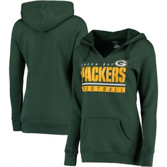 NFL Green Bay Packers Majestic Womens Self Determination Pullover Hoodie Green NFL Green Bay Packers Majestic Womens Self Determination Pullover Hoodie Green