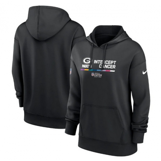 Women Green Bay Packers 2022 Black NFL Crucial Catch Therma Performance Pullover Hoodie Women Green Bay Packers 2022 Black NFL Crucial Catch Therma Performance Pullover Hoodie