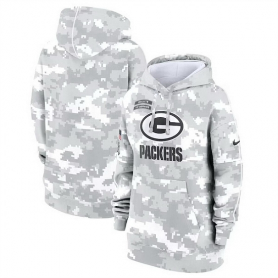 Women Green Bay Packers 2024 Arctic Camo Salute To Service Club Fleece Pullover Hoodie Women Green Bay Packers 2024 Arctic Camo Salute To Service Club Fleece Pullover Hoodie