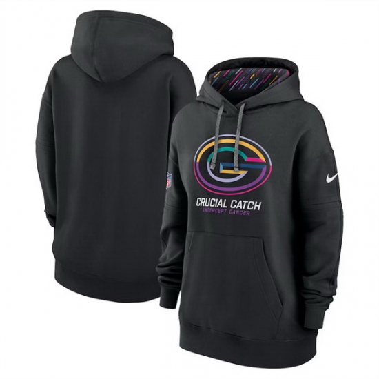 Women Green Bay Packers Black 2024 Crucial Catch Club Pullover Hoodie Women Green Bay Packers Black 2024 Crucial Catch Club Pullover Hoodie