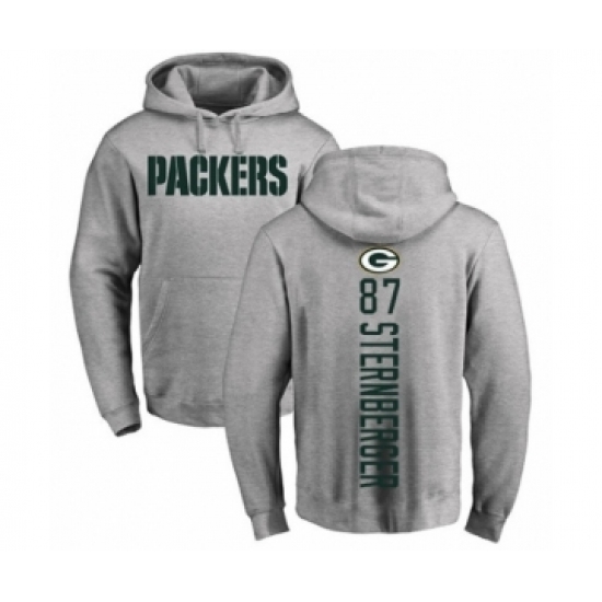 Football Green Bay Packers 87 Jace Sternberger Ash Backer Hoodie Football Green Bay Packers 87 Jace Sternberger Ash Backer Hoodie