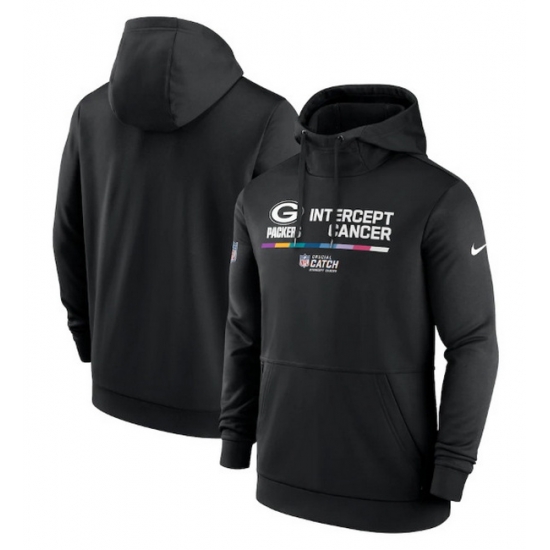 Men Green Bay Packers 2022 Black Crucial Catch Therma Performance Pullover Hoodie Men Green Bay Packers 2022 Black Crucial Catch Therma Performance Pullover Hoodie
